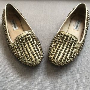 Steve Madden Studlyy Gold Loafer